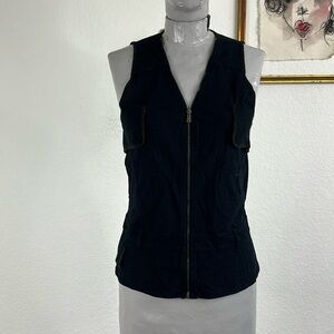 Yves Saint Laurent Rive Gauche Sleeveless Zipper Blouse